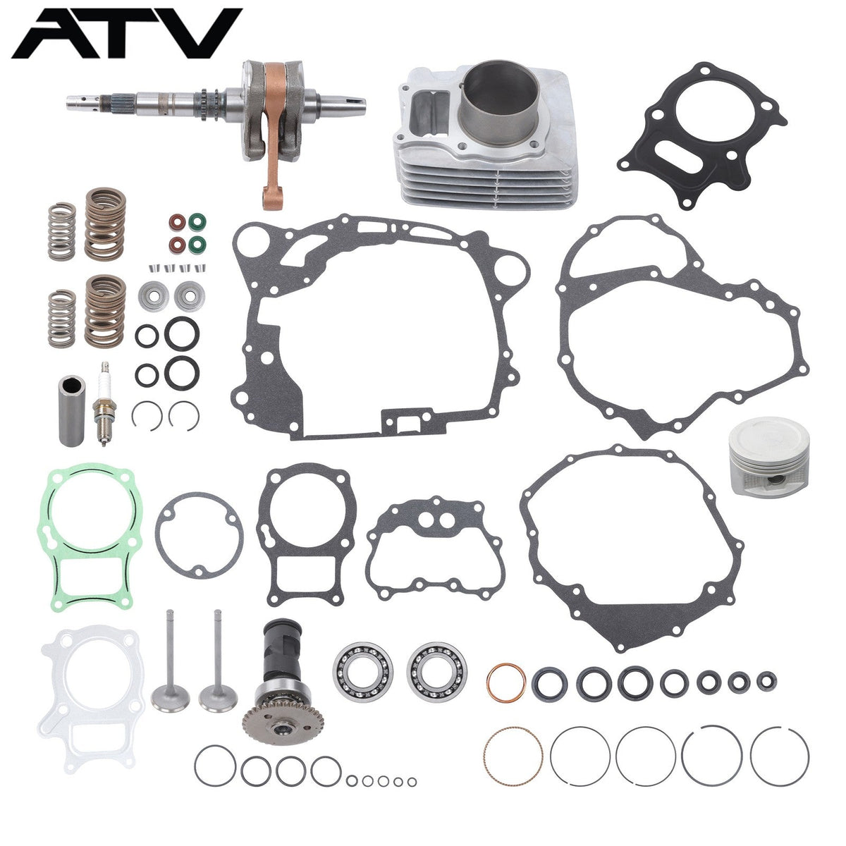 Crankshaft Cylinder Camshaft Valve Kit For Honda TRX 250 Recon Engine Rebuild