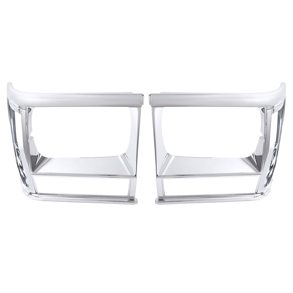 2PCS Set Headlight Door Bezel Trim For Jeep Cherokee 91-96 Comanche 91-92 Chrome