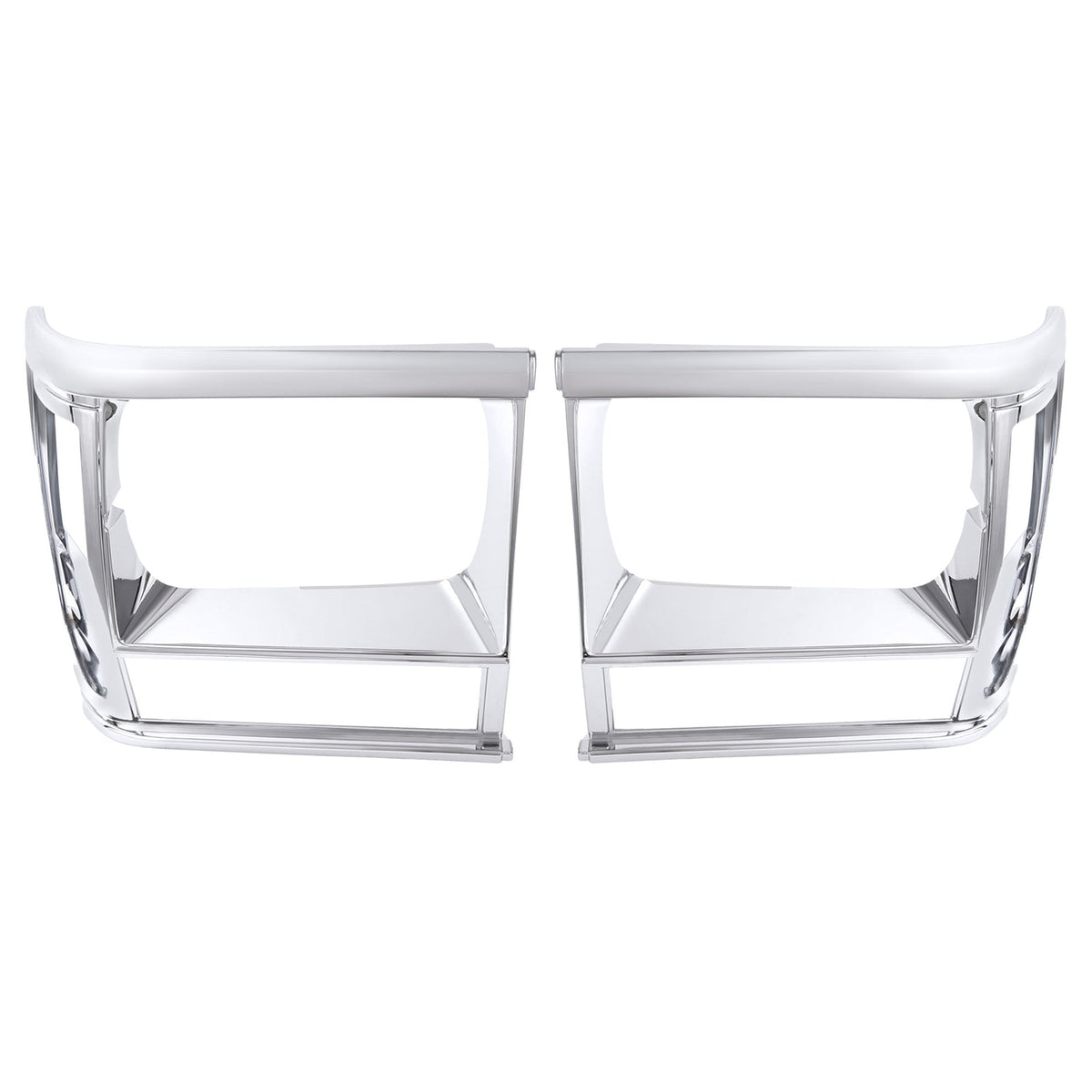 2PCS Set Headlight Door Bezel Trim For Jeep Cherokee 91-96 Comanche 91-92 Chrome
