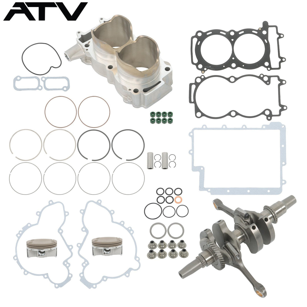 Engine Cylinder Gasket Piston Crankshaft Kit For Polaris 900/RZR/XP 13-14 93mm