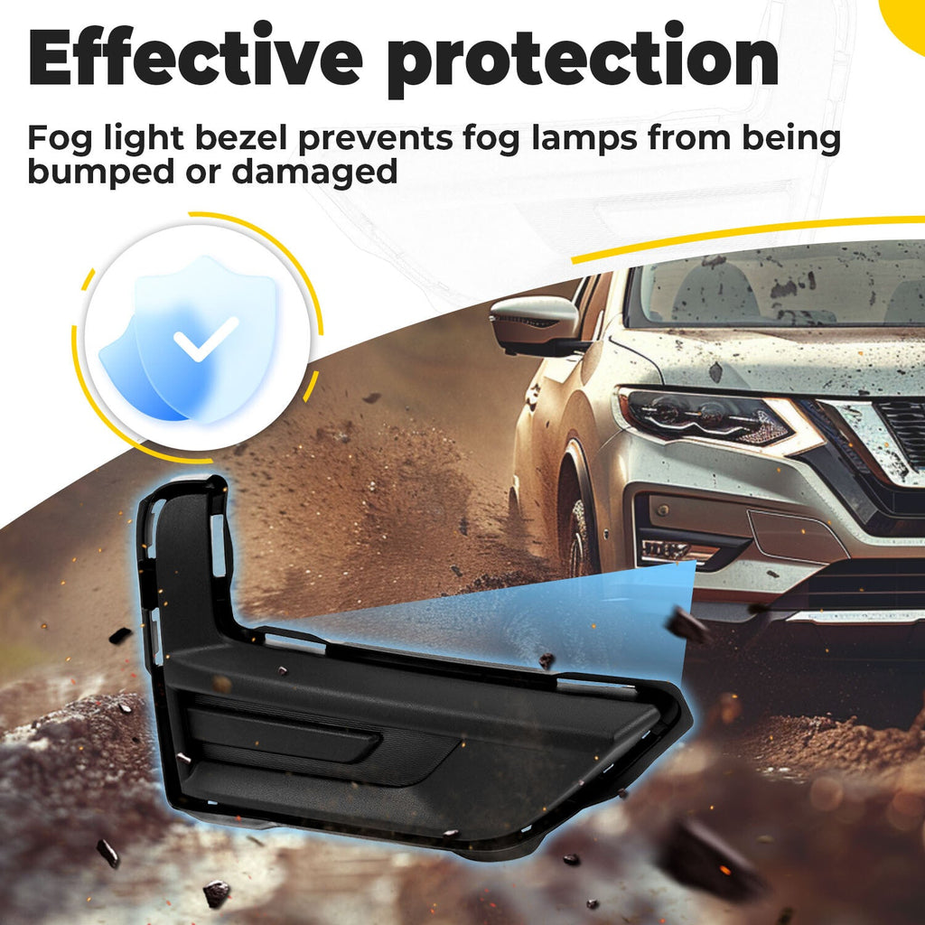 For Nissan Rogue 17-20 18 Front Bumper Fog Light Lamp Covers Grille Left+Right