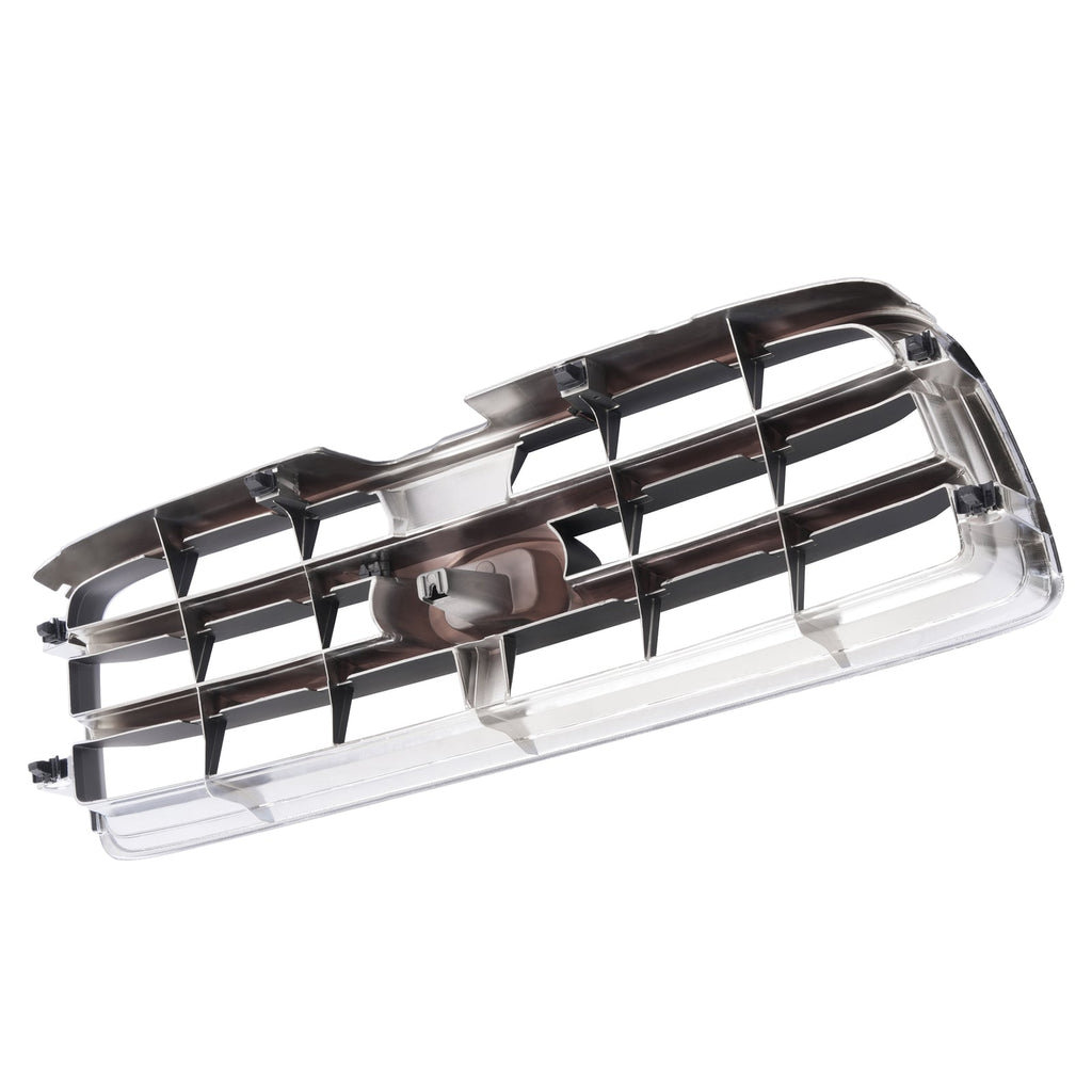 For Subaru Forester 2003-2005 Front Chrome Shell w/ Gray Insert Grille Grill