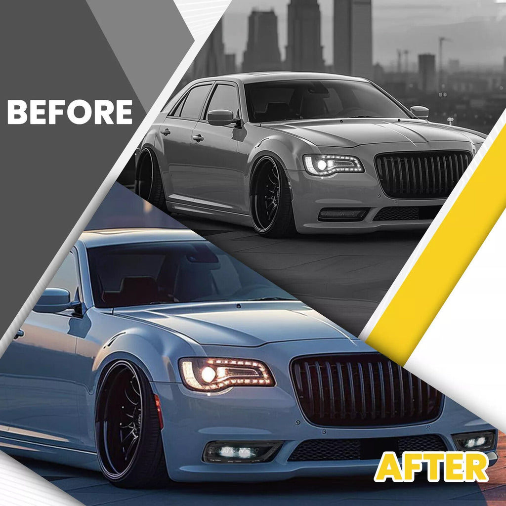 LED Bumper Fog Lights Fog Light Bezel Left+Right Side For Chrysler 300 2015-2024