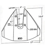 Hydrofoil Stabilizer for Most Yamaha Mercury Johnson Outboard 40-350 HP Engines