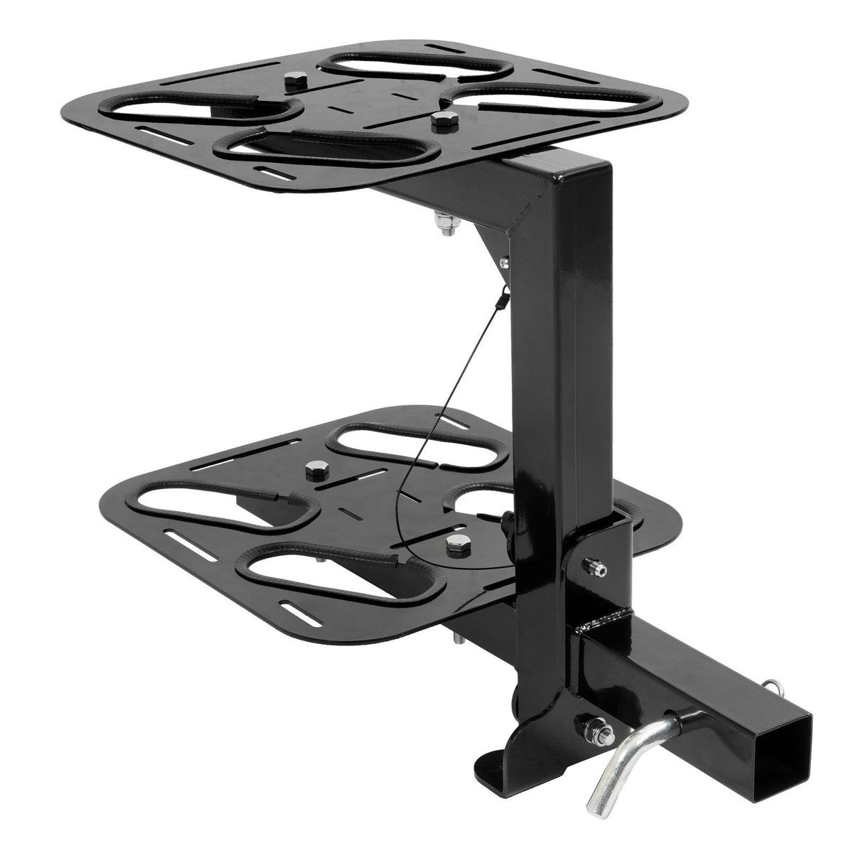 Folding Hitch-Mounted Ski Snowboard Rack 2" Receiver Holds 4 Pairs of Skis