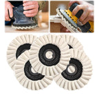 5pcs 5" Wool Polishing Wheels Buffer Pads Flap Felt Polishing Finishing Disc