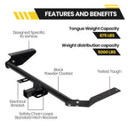Class 3 Rear Trailer Hitch For Chrysler Grand Caravan Pacifica Voyager 2017-2026