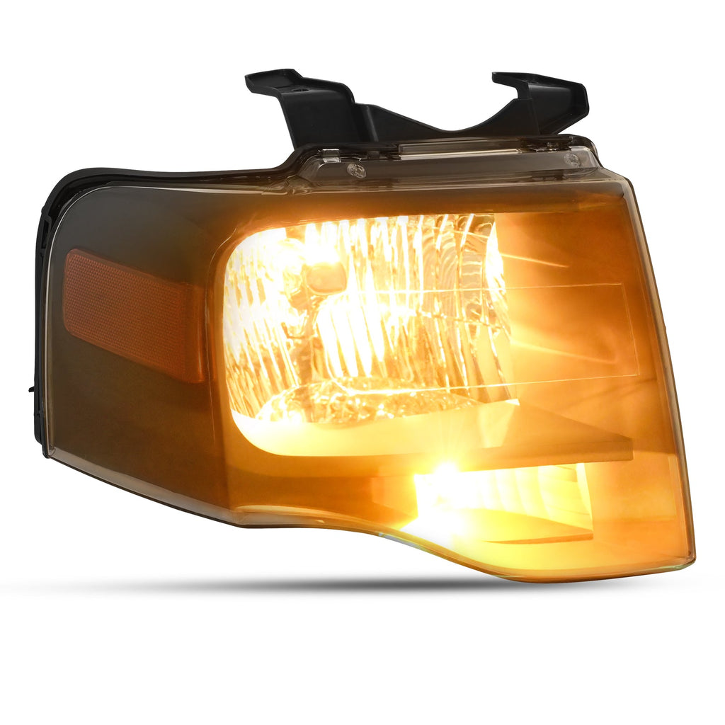 1PC Right For Ford Expedition 07-14 Headlight W/bulbs Amber Reflector #FO2503227
