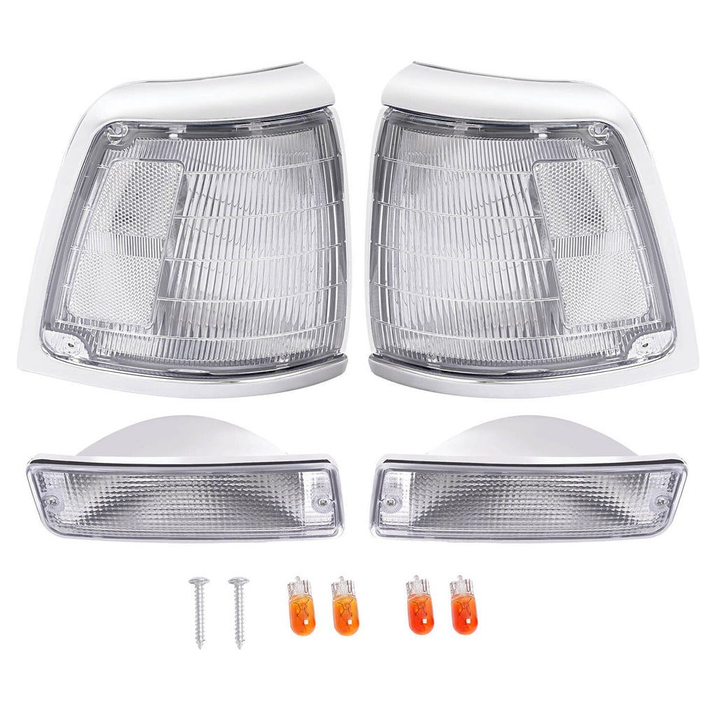 Clear Corner Lights + Bumper Signal Lights For 1992-1995 Toyota Pickup 2WD