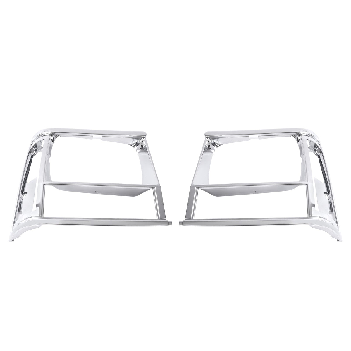 2PCS Set Headlight Door Bezel Trim For Jeep Cherokee 91-96 Comanche 91-92 Chrome