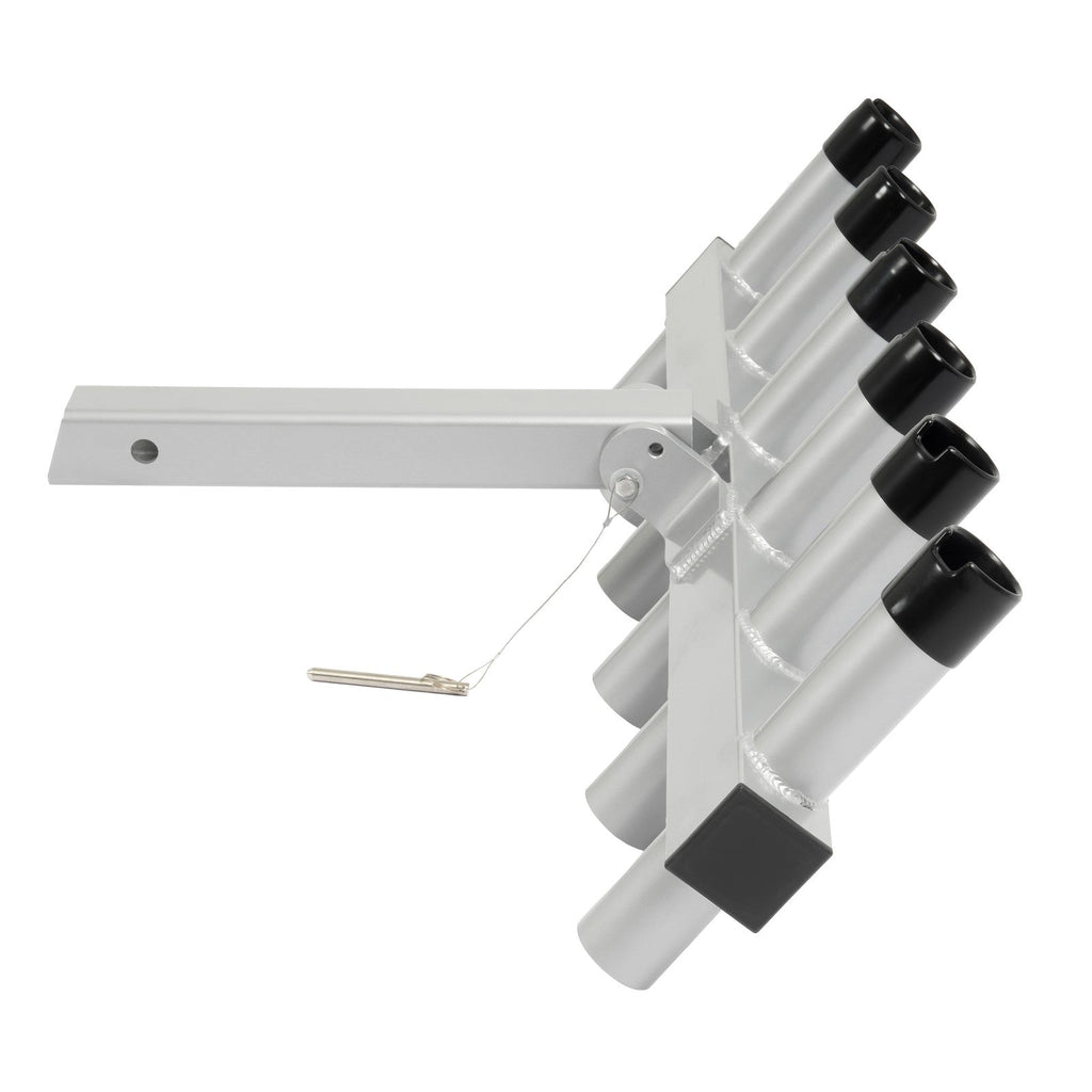 6 Rod Extender Fishing Rod Holder Hitch Mount Rack Truck 2" Receiver Adjustable
