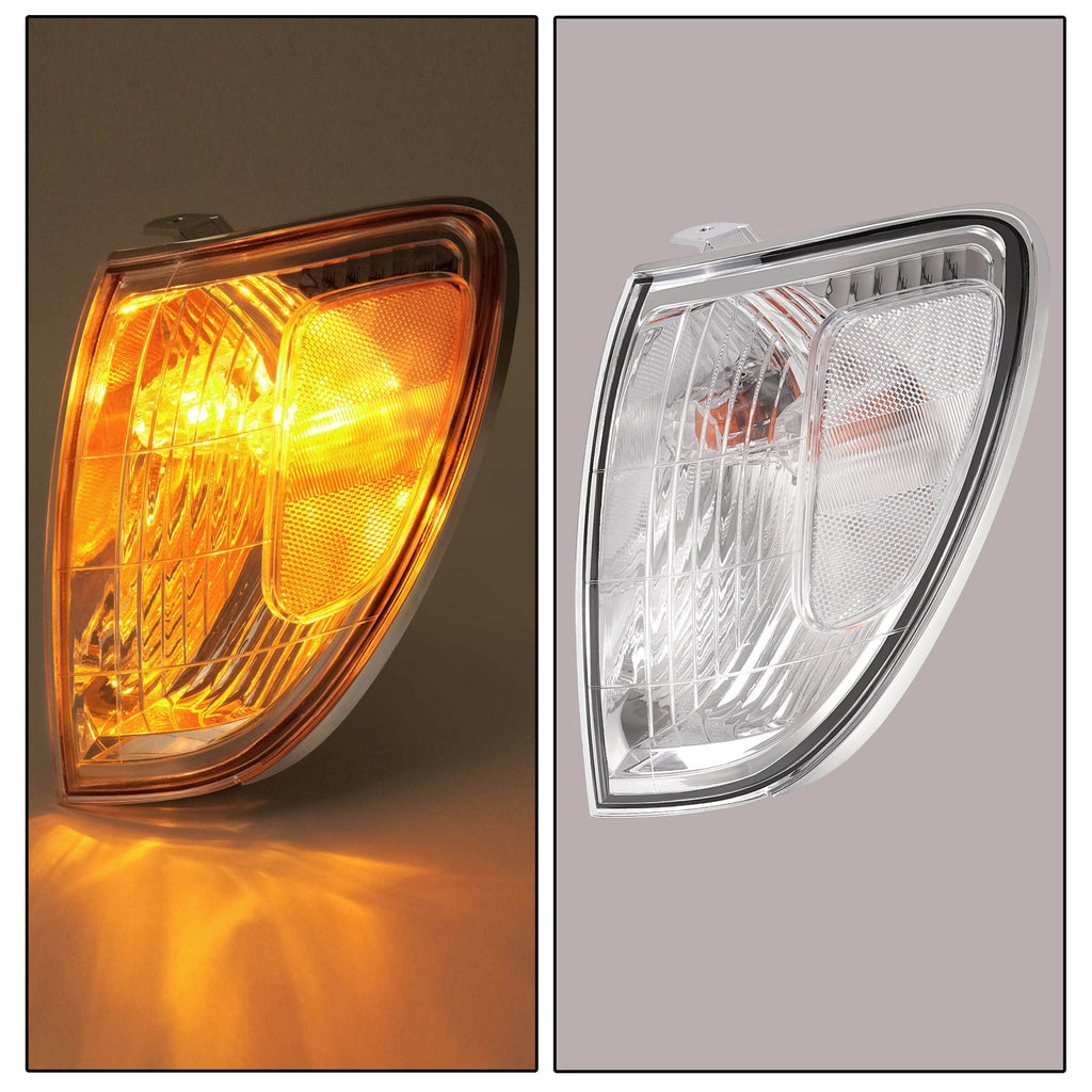 Pair For Toyota Land Cruiser 1998-2004 Front Corner Lights Lamps Clear W/bulbs