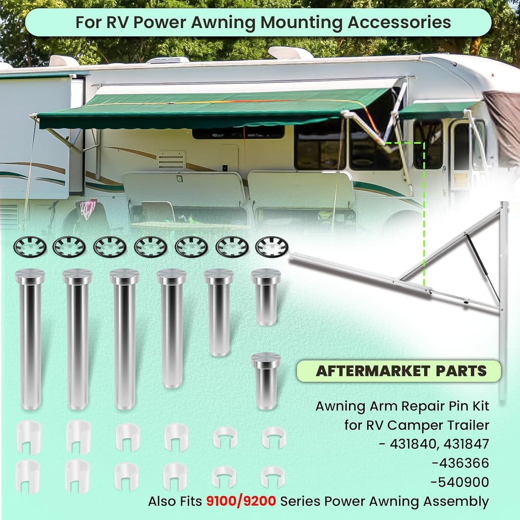 Awning Arm Repair Pin Kit for Power Rv CamperTrailer 431840 540900 431847 436366