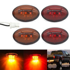 For 1999-2010 Ford F350 F450 Amber/Red Side Fender Marker Dually Bed LED Light