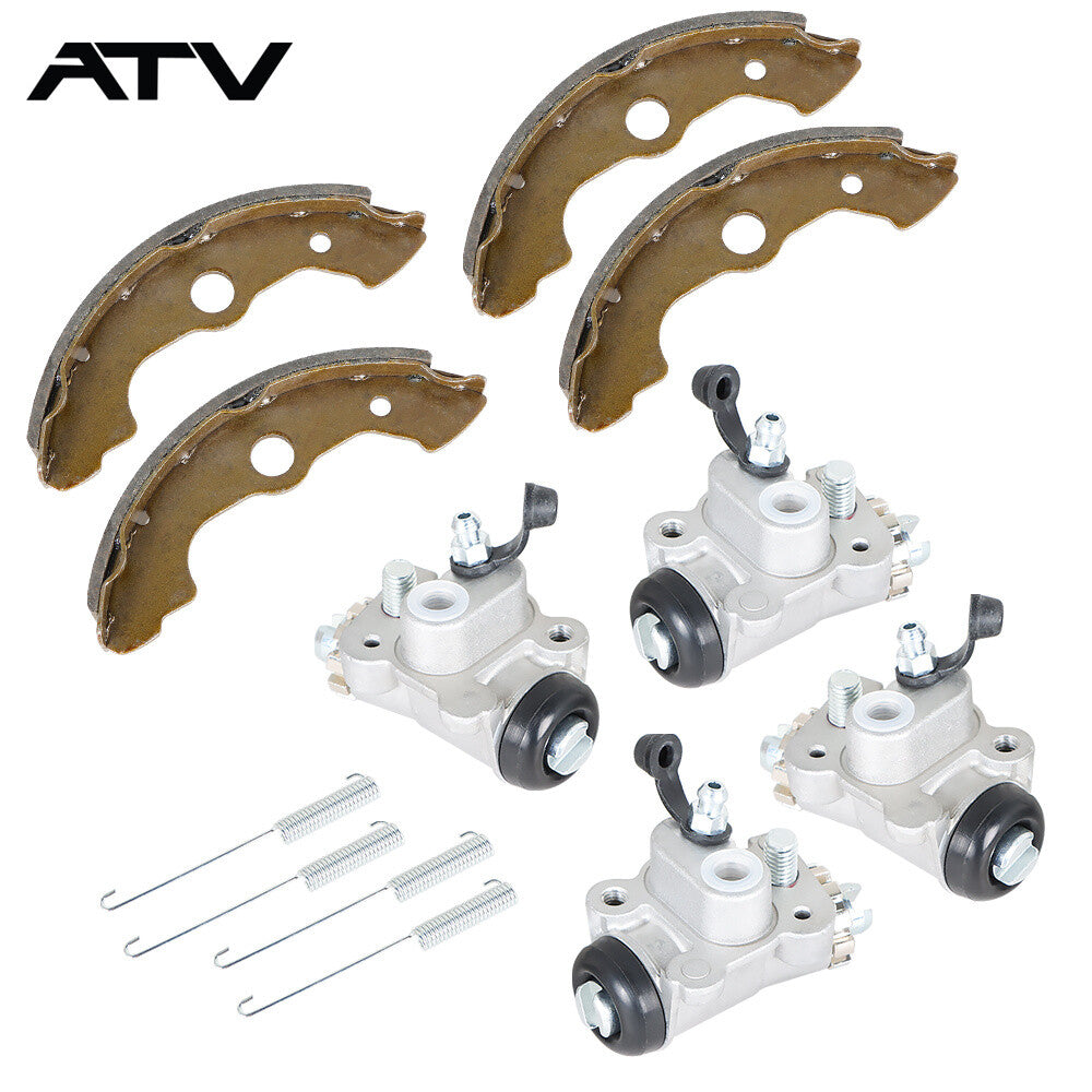 4Pcs Front Brake Wheel Cylinders & Shoes For Honda Foreman 450 TRX450 ES/S 4x4