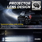 Projector Headlight Assembly Fit Ford F150 F-150 2009-2014 Chrome DRL LED Tube