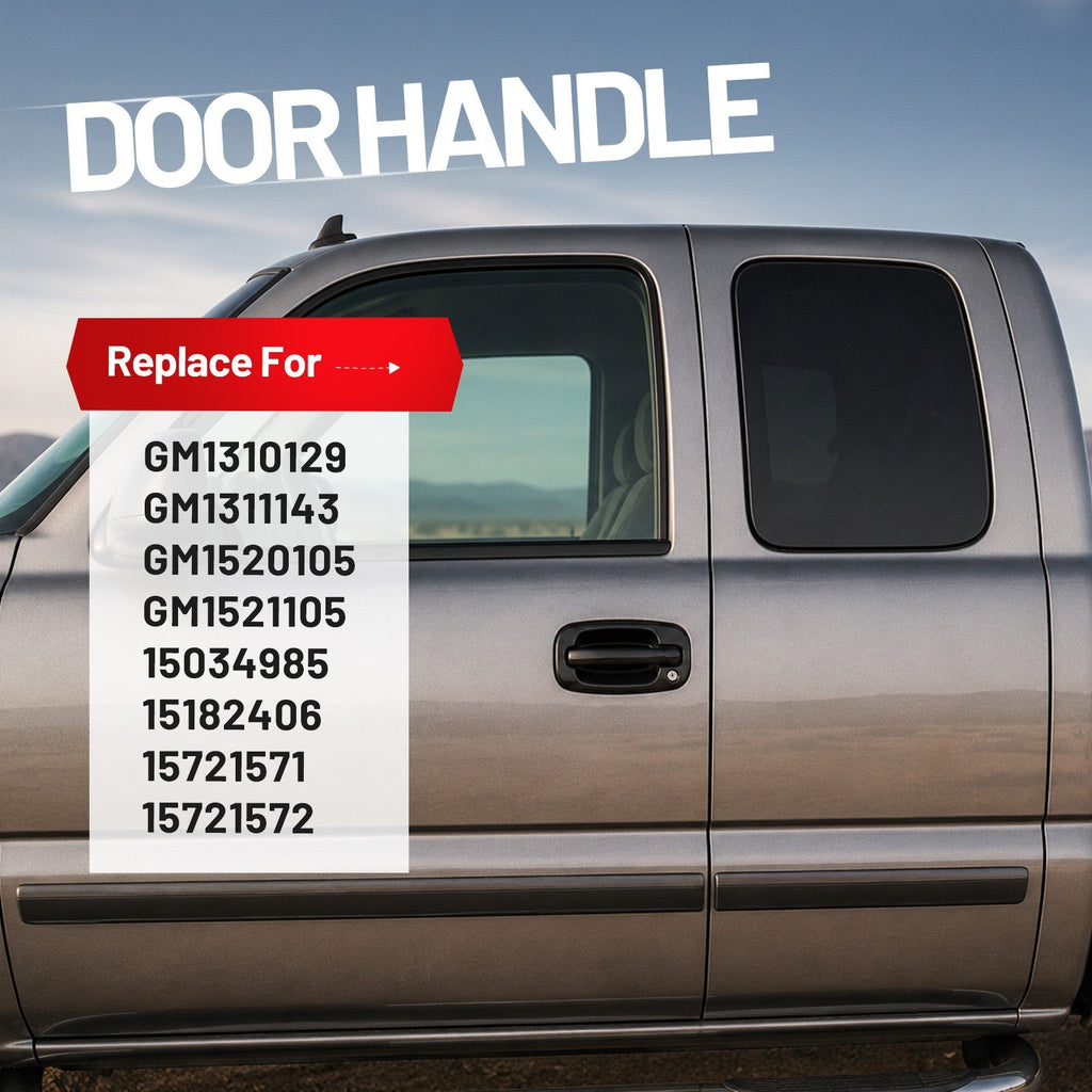 4Pcs NEW Outside Door Handles Set Painted Black For Silverado Tahoe Sierra 99-06