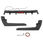 Fits Hyundai Elantra  21-2023 Rear Bumper Diffuser Lip Carbon Style W/ Led Light