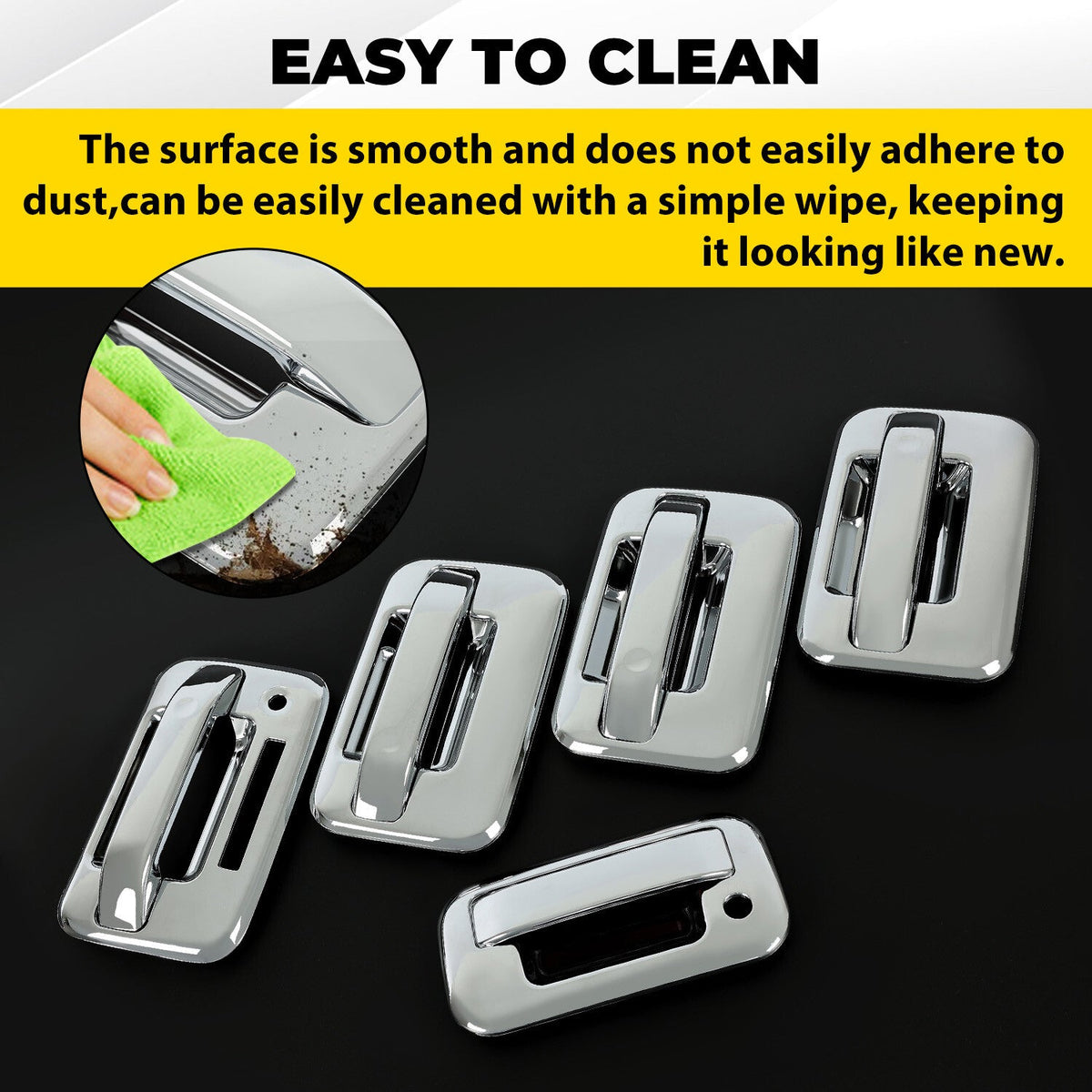For 2004-2014 Ford F150 4 DR Chrome Handle +Tailgate Handle Covers w/ KeyPad