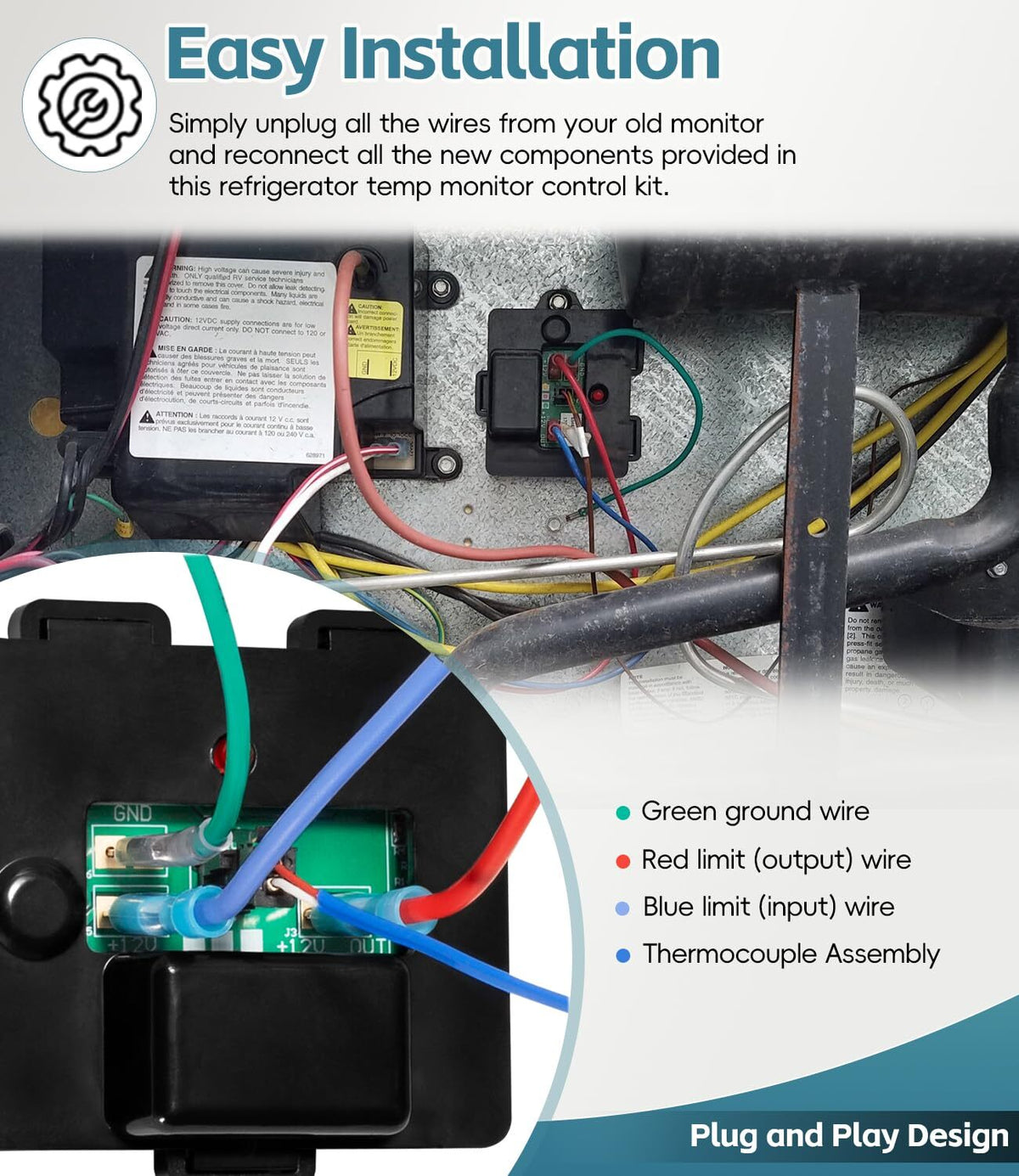 637360 Temp Monitor Control Kit Compatible with Norcold 2118 1210 RV Refrigerato