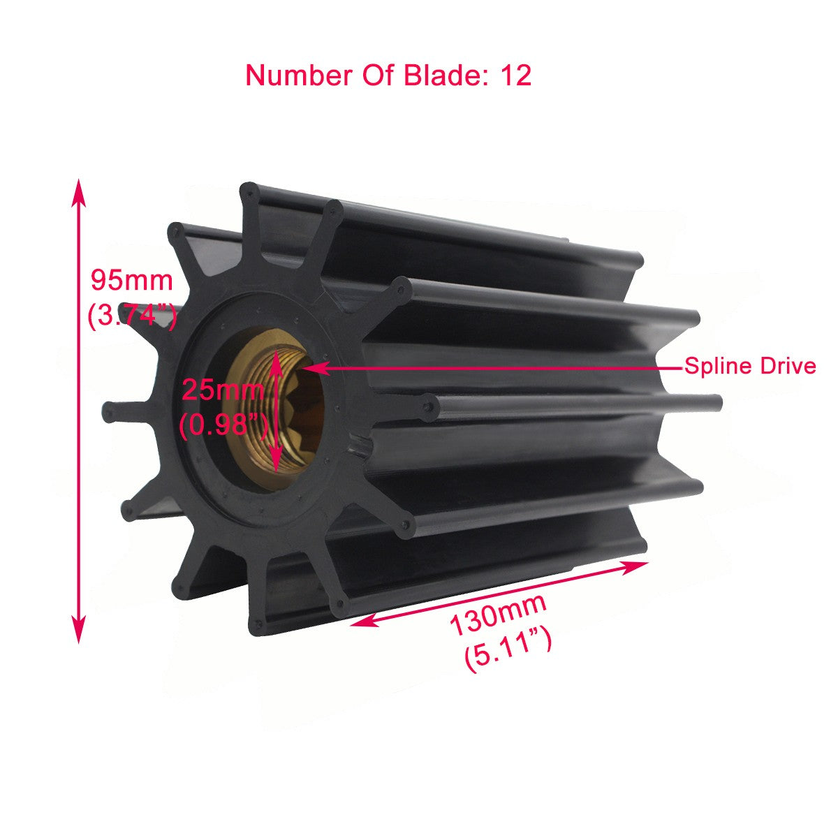 09-820B Flexible Impeller for Johnson F95 Series 08-30-1201 51.06506.0106