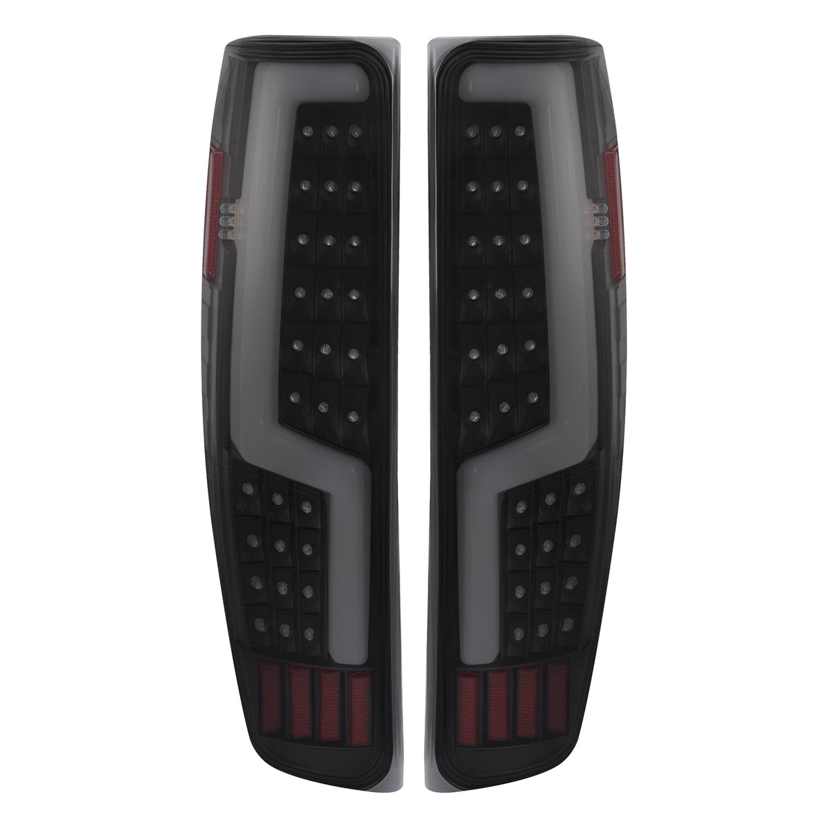 For 2004-2012 Chevy Colorado Canyon Full LED Tail Lights Brake Lamps Black Smoke