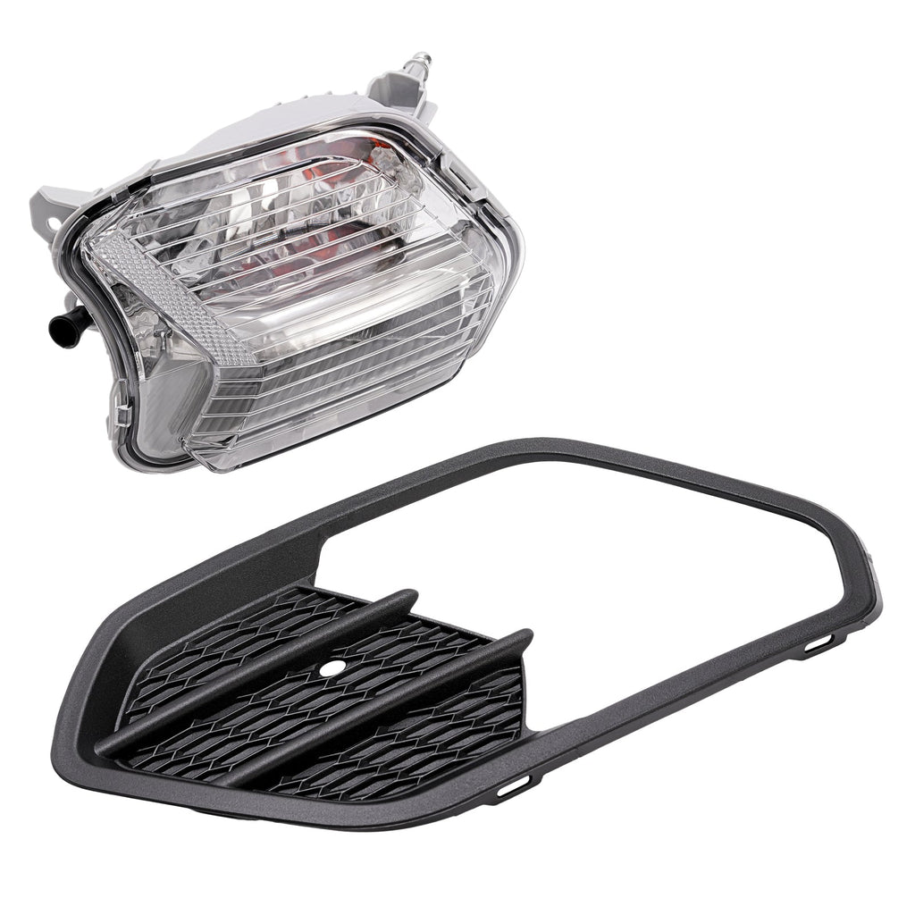 Left Driver Side Bumper Fog Light For Ford Escape 2017 2018 2019 w/Black Cover