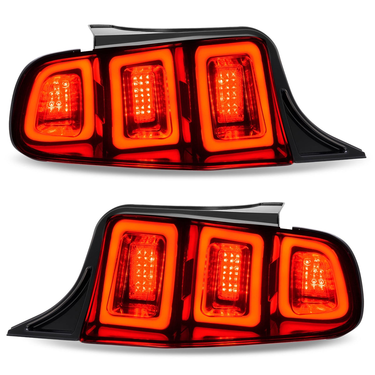 LED Tail Lights Brake Lamps Black Housing Left+Right For Ford Mustang 2013-2014
