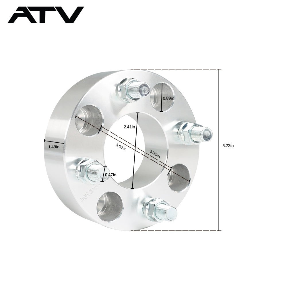 4pcs 1.5" Wheel Spacers For Golf Carts  Go Go Club Cars 4×4 4×101.6 1/2"×20