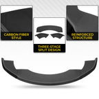 Fits Tesla Model X  2016-2020 ABS Front Bumper Lip Splitter Carbon Fiber Style