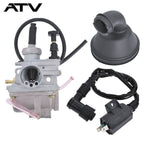 Carburetor Intake Boot Rubber & Ignition Coil For Suzuki LT-80 1987-2006