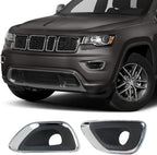 1Pair Fog Light Lamp Bezel Bumper Trim Cover For 2014-16 Jeep Grand Cherokee