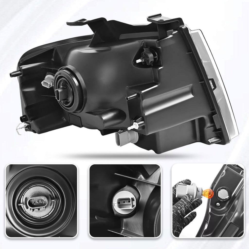 Left For Ford Expedition 2007-2014 Headlight W/bulbs Amber Reflector 7L1Z13008DB