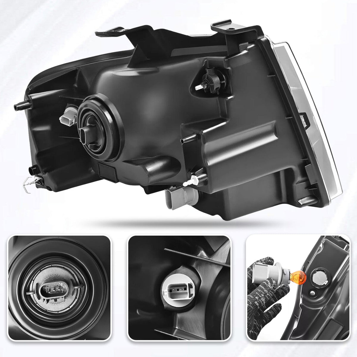 Left For Ford Expedition 2007-2014 Headlight W/bulbs Amber Reflector 7L1Z13008DB