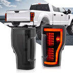 Smoke LED Tail Lights Lamps Pair For Ford F250 F350 F450 SD Super Duty 2017-2019