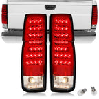 Red Clear LED Tail Lights Brake Lamps For Nissan D21 Hardbody Pickup 1986-1997