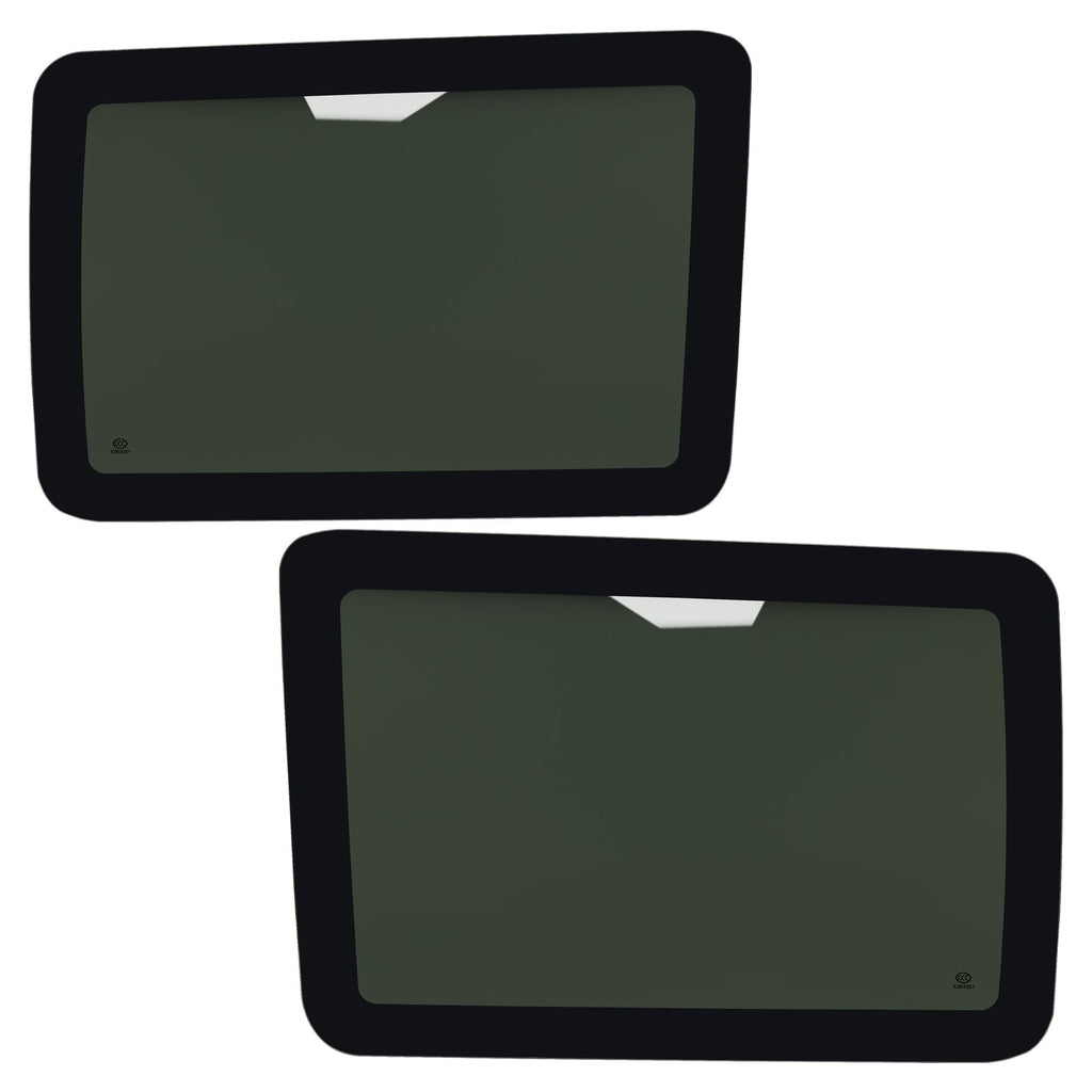 Fit Jeep Wrangler 2007-2010 Door Window Glass Dark Rear Driver +Passenger Side