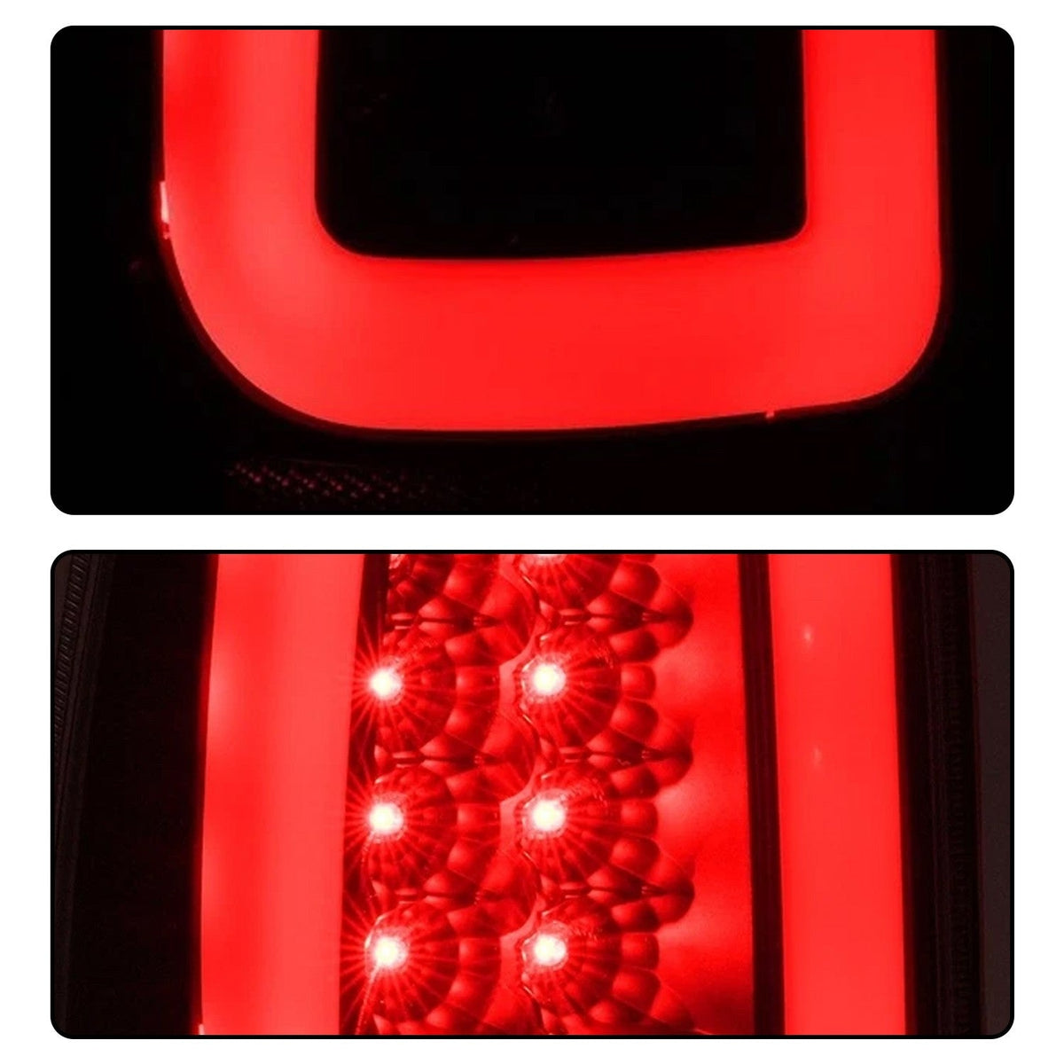 Black For 1997-2003 Ford F150 99-07 F250 F350 SD LED Tube Tail Lights Brake Lamp