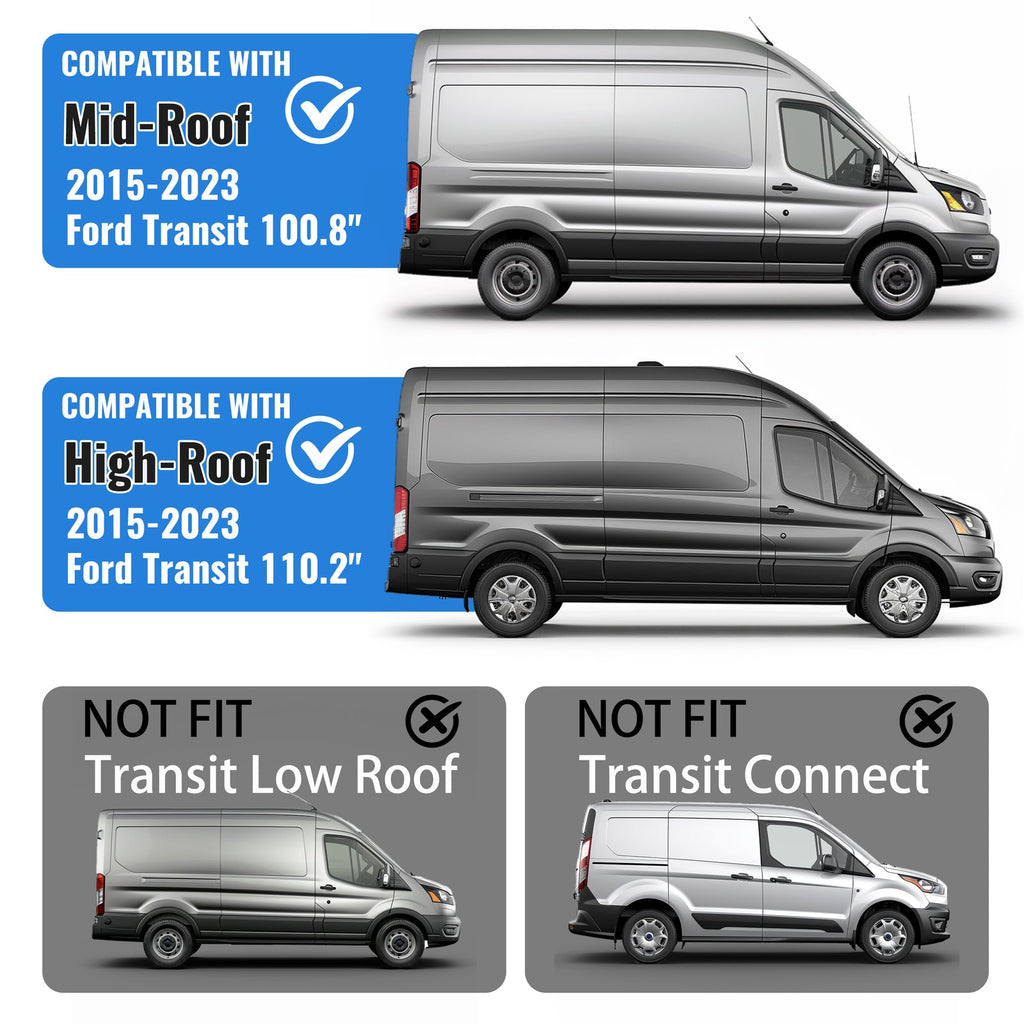 Fits 15-23 Ford Transit 110.2" 100.8" Passenger Side Cargo Door Window Glass