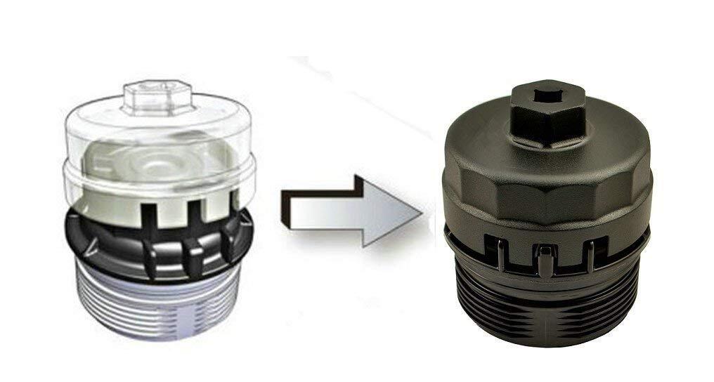 Oil Filter Cap Wrench 64mm 14 Flute for Toyota Lexus Scion 2.5L to 5.7L (Black)