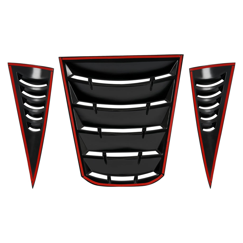 Rear & Side Window Louvers For Chevy Corvette C6 05-13 ABS Sun Shade Cover Vent