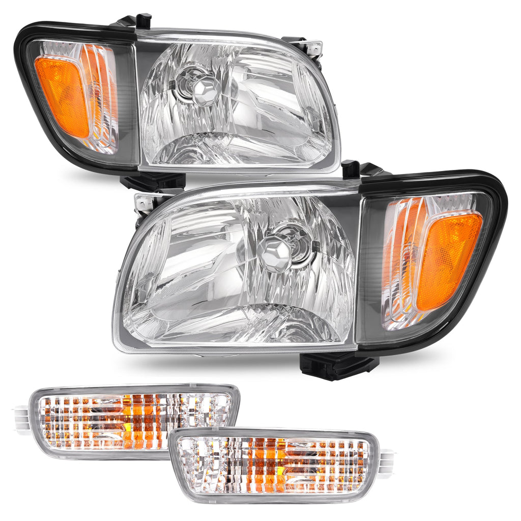 For Toyota Tacoma 2001-2004 Headlights Corner Signal Lights Bumper Lamp w/Bulbs