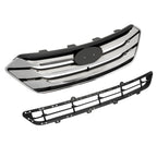 For Hyundai Santa Fe Sport 2013-2016 Front Upper & Lower Bumper Grille Grill Set