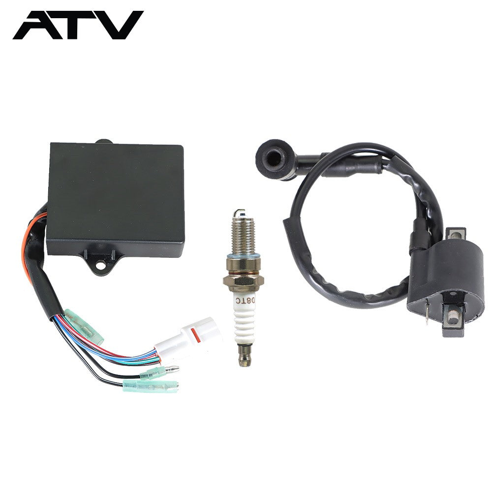 New Ignition Coil CDI Spark Plug For Yamaha Badger Grizzly Raptor YFM 80