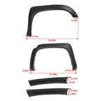 Plastic Set Of Fender Flares Black Kit Front Rear Fits Toyota Tundra 2014-2021