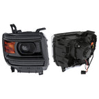 Projector Headlights For 2014-2015 GMC Sierra 1500 2500HD 3500HD Left+Right Pair