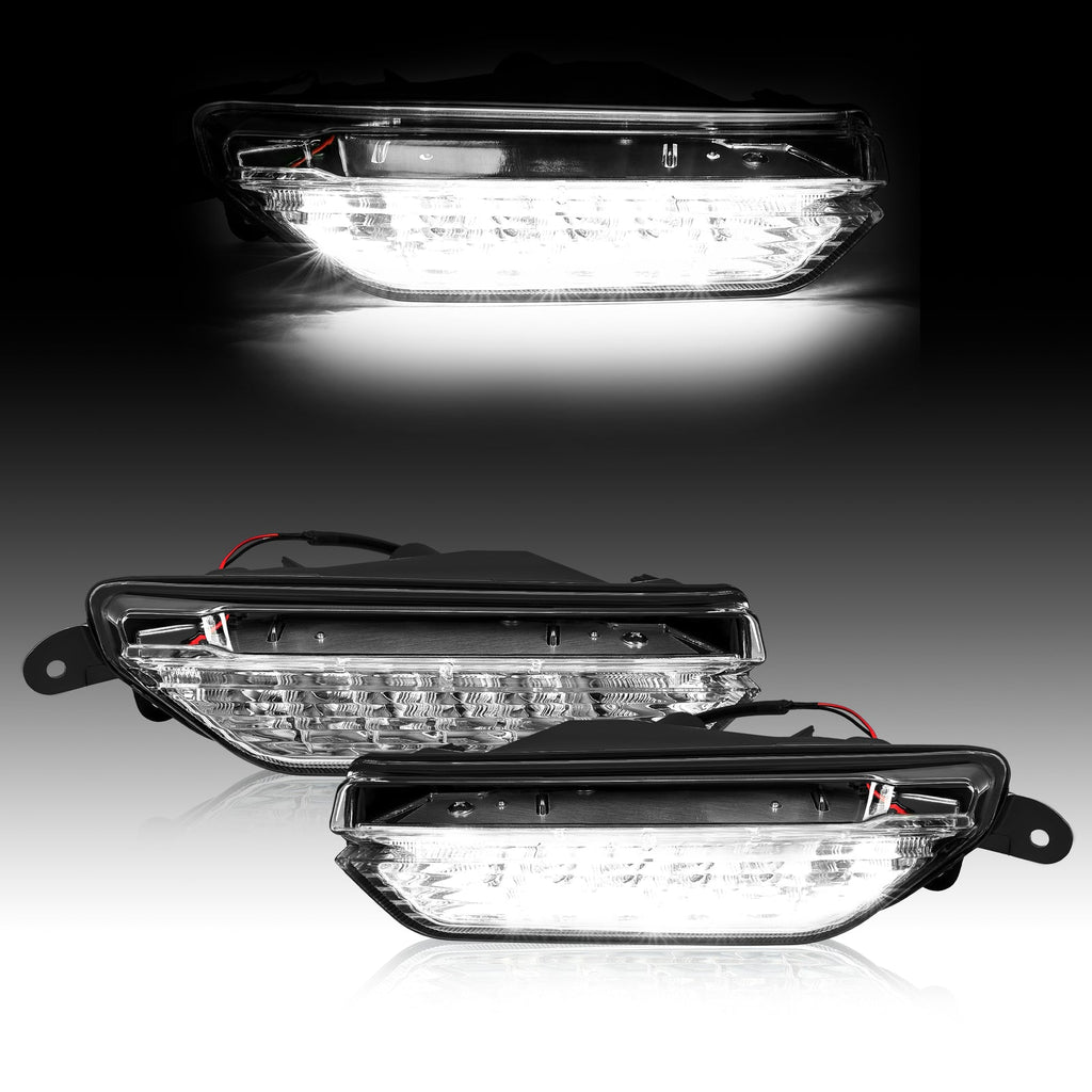 Pair Fog Daytime Running Light Lamp Clear For Infiniti QX50 2016 2017 LH+RH