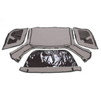 For Kia Sportage 1996-2002 Convertible Sailcloth Vinyl Soft Top & Plastic Window