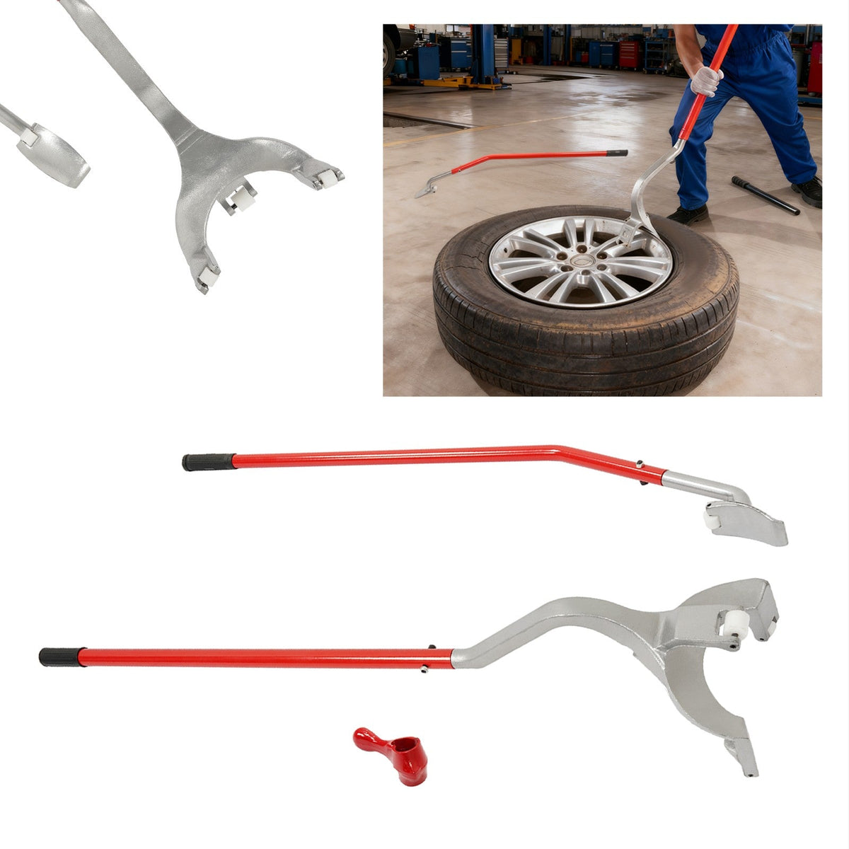 17.5" to 24.5" Truck Tire Changer Mount Demount Tool Radial Bias Tubeless Tire