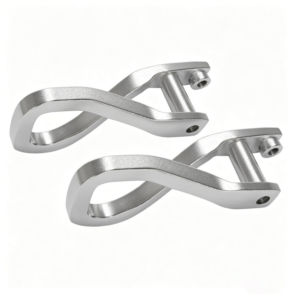 2X Front Chrome Tow Recovery Hooks w/Bolts #84195902 For GMC Sierra 1500 2019-26